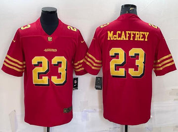 Christian McCaffrey San Francisco 49ers red Color Rush jersey