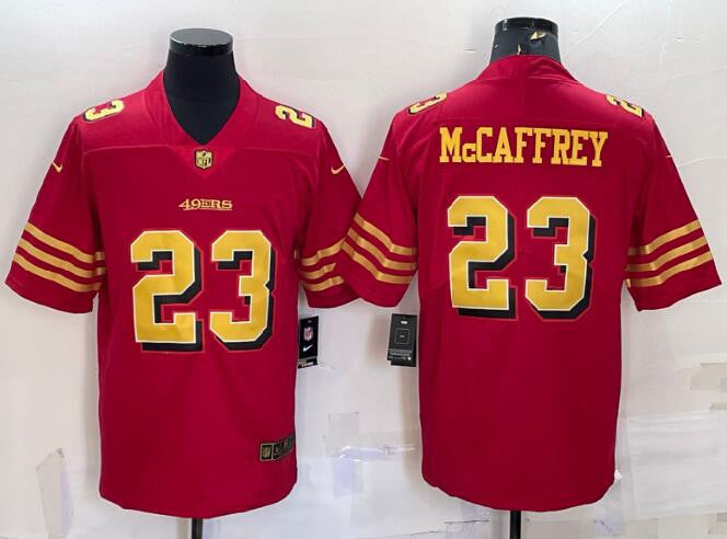 Christian McCaffrey San Francisco 49ers red Color Rush jersey