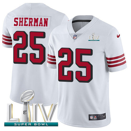 Richard Sherman San Francisco 49ers white Vapor jersey