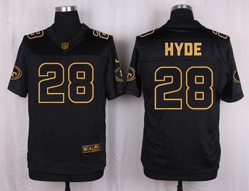 Carlos Hyde San Francisco 49ers black Pro Line jersey