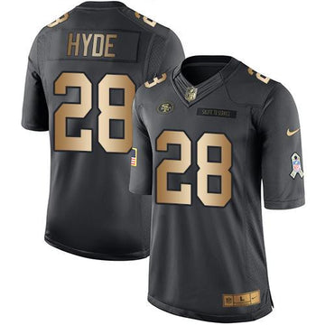 Carlos Hyde San Francisco 49ers black Salute To Service jersey