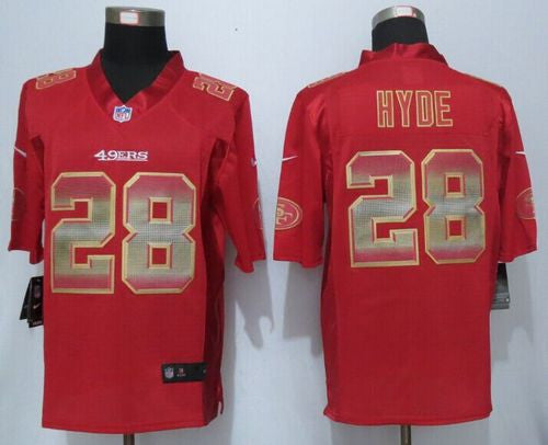 Carlos Hyde San Francisco 49ers red Limited jersey