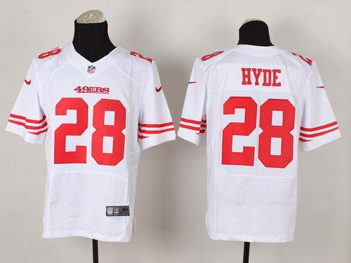 Carlos Hyde San Francisco 49ers white Elite jersey