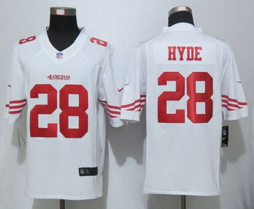 Carlos Hyde San Francisco 49ers white Limited jersey