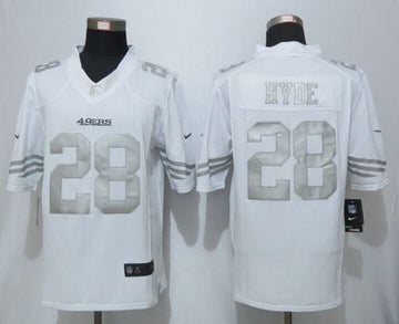 Carlos Hyde San Francisco 49ers white Limited jersey