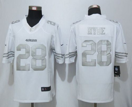 Carlos Hyde San Francisco 49ers white Limited jersey