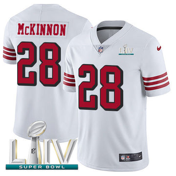 Jerick McKinnon San Francisco 49ers white Vapor jersey