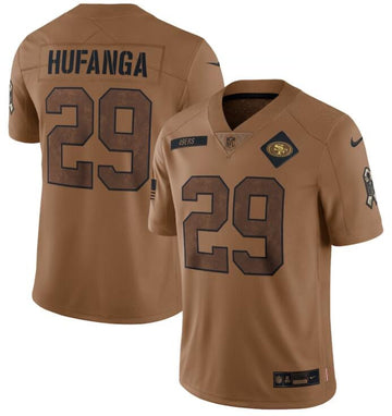 Talanoa Hufanga San Francisco 49ers brown Salute To Service jersey