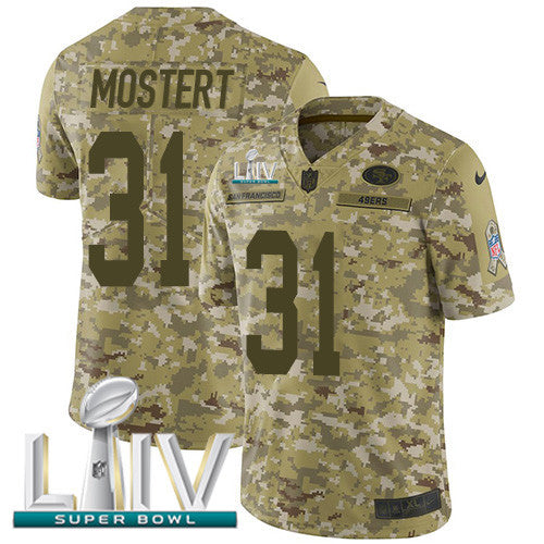 Raheem Mostert San Francisco 49ers camo Salute To Service jersey