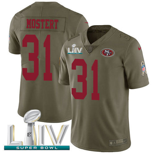 Raheem Mostert San Francisco 49ers olive Salute To Service jersey