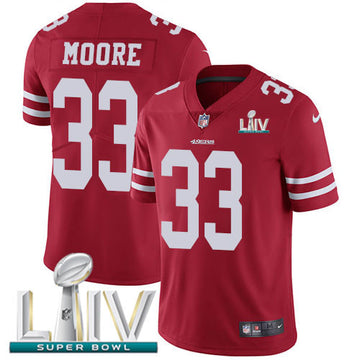 Tarvarius Moore San Francisco 49ers red Vapor jersey