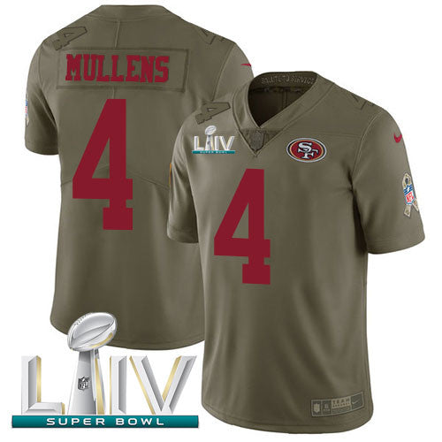 Nick Mullens San Francisco 49ers olive Salute To Service jersey