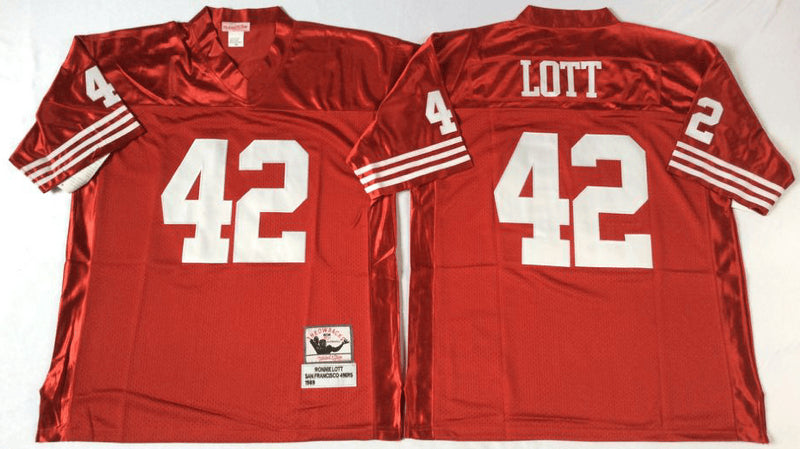 Ronnie Lott San Francisco 49ers red Throwback jersey