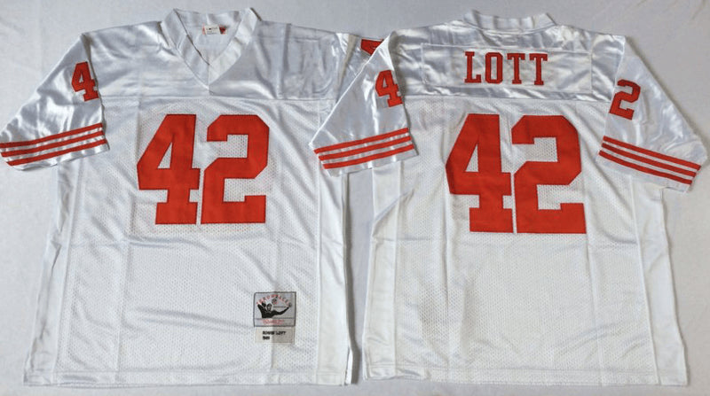 Ronnie Lott San Francisco 49ers white Throwback jersey