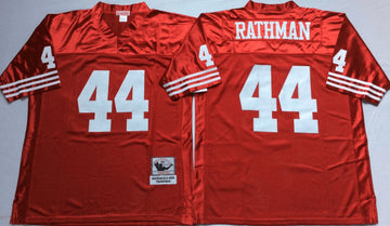 Tom Rathman San Francisco 49ers red Throwback jersey