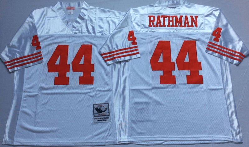 Tom Rathman San Francisco 49ers white Throwback jersey