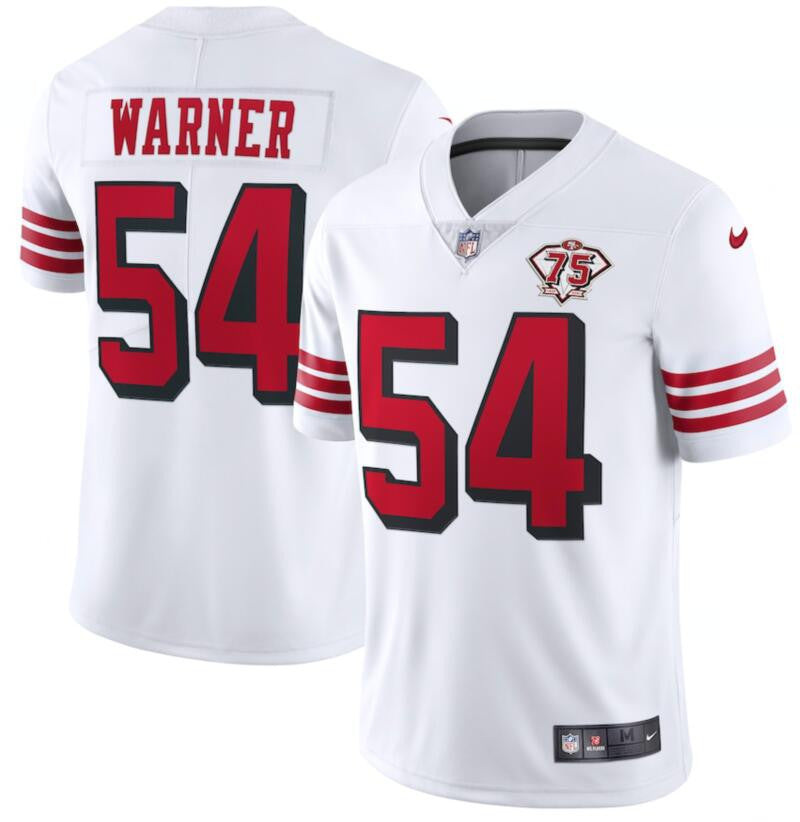 Fred Warner San Francisco 49ers white Color Rush jersey