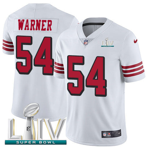 Fred Warner San Francisco 49ers white Vapor jersey