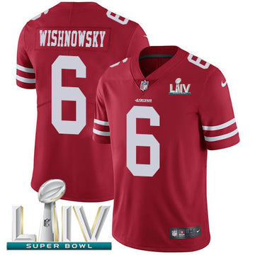 Mitch Wishnowsky San Francisco 49ers red Vapor jersey
