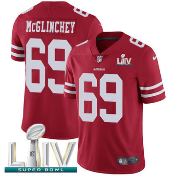 Mike McGlinchey San Francisco 49ers red Vapor jersey