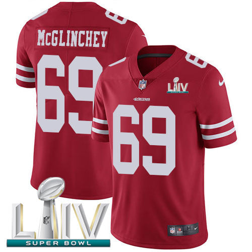 Mike McGlinchey San Francisco 49ers red Vapor jersey