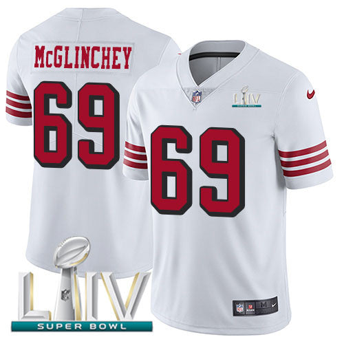 Mike McGlinchey San Francisco 49ers white Vapor jersey