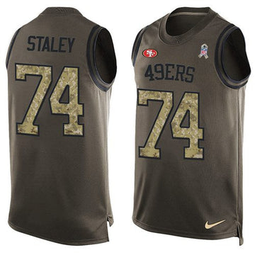 Joe Staley San Francisco 49ers green Salute To Service jersey