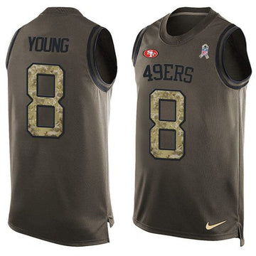 Steve Young San Francisco 49ers green Salute To Service jersey