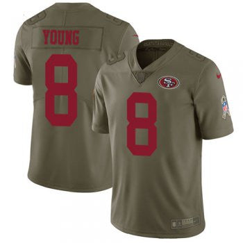 Steve Young San Francisco 49ers olive Salute To Service jersey