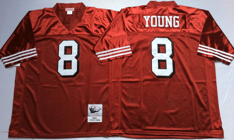 Steve Young San Francisco 49ers red jersey