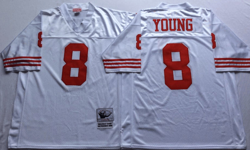 Steve Young San Francisco 49ers white Throwback jersey