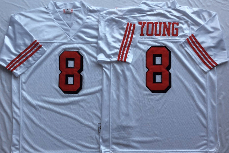 Steve Young San Francisco 49ers white jersey