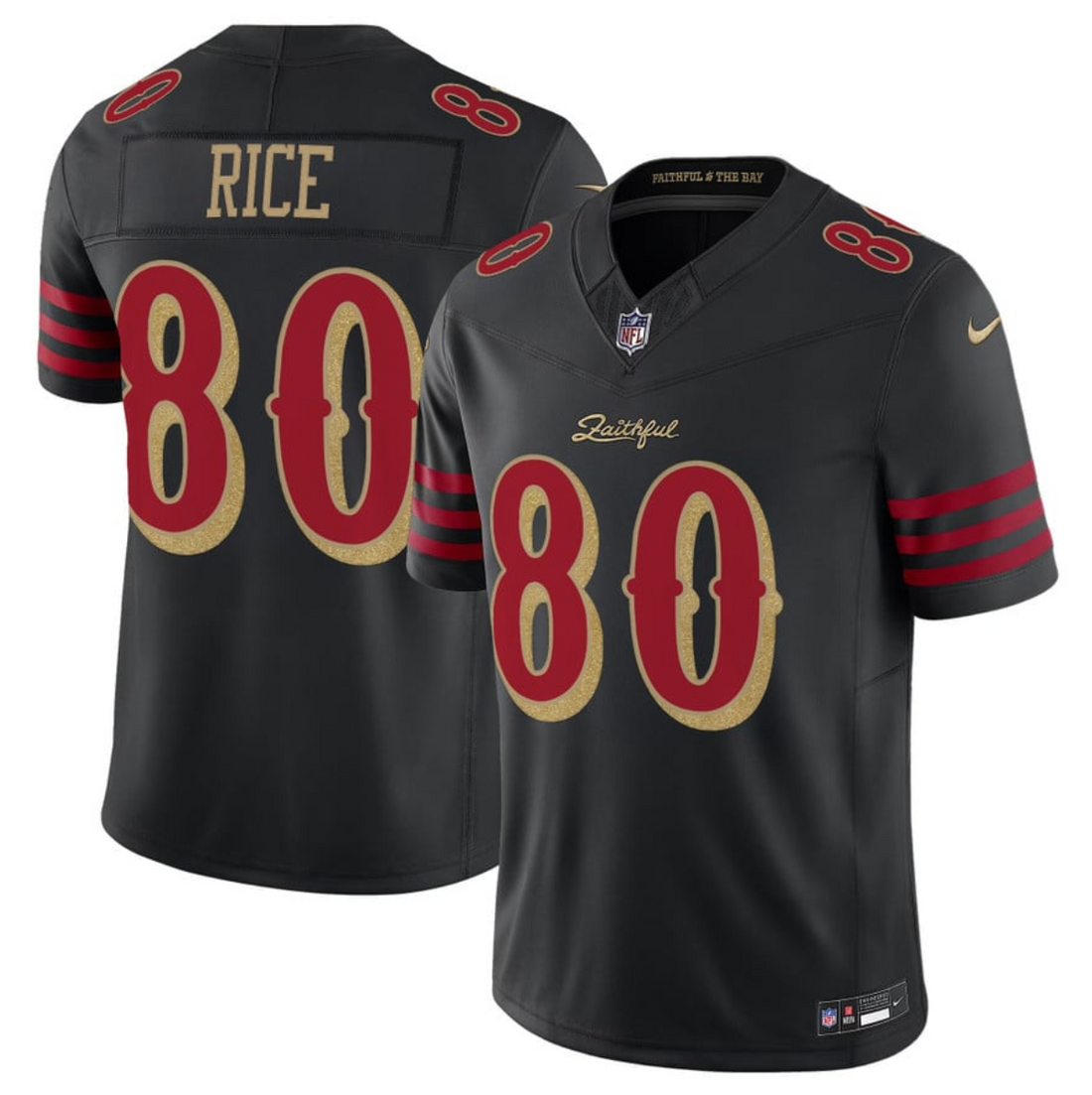Jerry Rice San Francisco 49ers black Vapor jersey