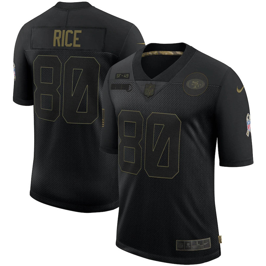 Jerry Rice San Francisco 49ers black Salute To Service jersey