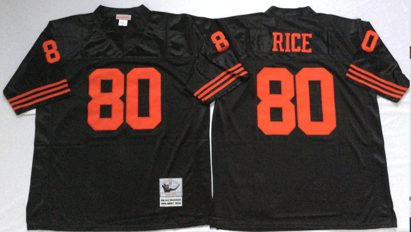 Jerry Rice San Francisco 49ers black Throwback jersey