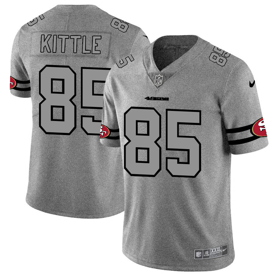 George Kittle San Francisco 49ers gray Vapor jersey