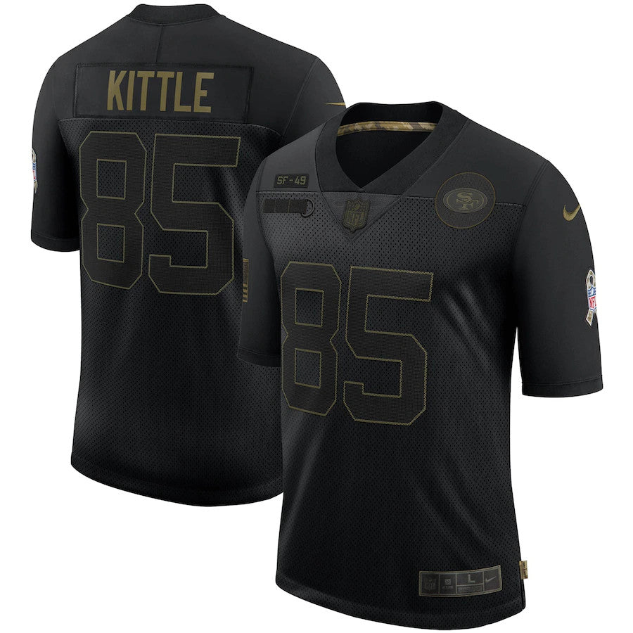 George Kittle San Francisco 49ers black Salute To Service jersey