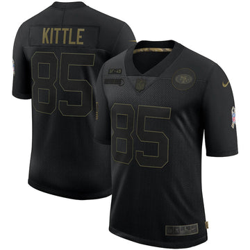 George Kittle San Francisco 49ers black Salute To Service jersey