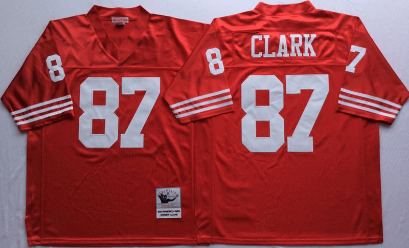 Dwight Clark San Francisco 49ers red Throwback jersey