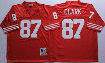 Dwight Clark San Francisco 49ers red Throwback jersey