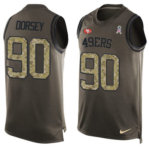 Glenn Dorsey San Francisco 49ers green Salute To Service jersey