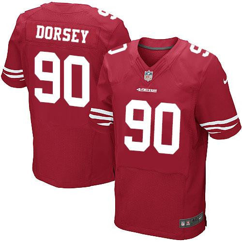Glenn Dorsey San Francisco 49ers red Elite jersey