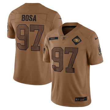 Nick Bosa San Francisco 49ers brown Salute To Service jersey