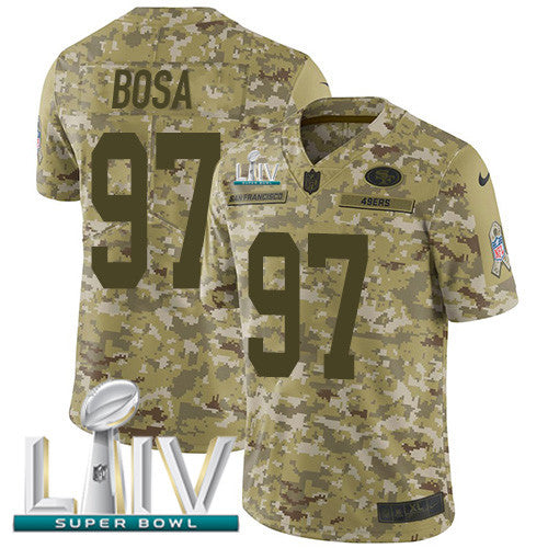 Nick Bosa San Francisco 49ers camo Salute To Service jersey