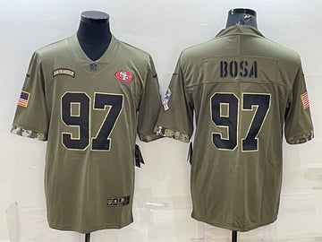 Nick Bosa San Francisco 49ers olive Salute To Service jersey