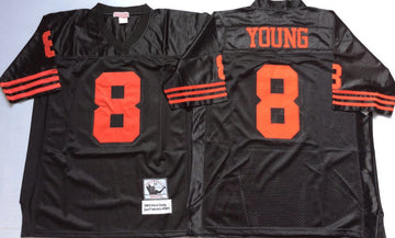 Steve Young San Francisco 49ers black Throwback jersey