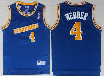 Chris Webber Golden State Warriors blue Throwback jersey