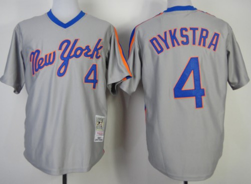 Lenny Dykstra New York Mets gray Throwback jersey