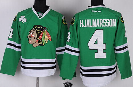 Niklas Hjalmarsson Chicago Blackhawks green jersey