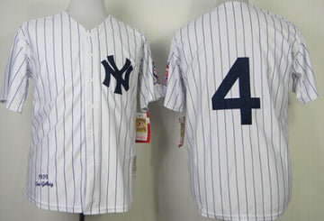 Lou Gehrig New York Yankees white Throwback jersey